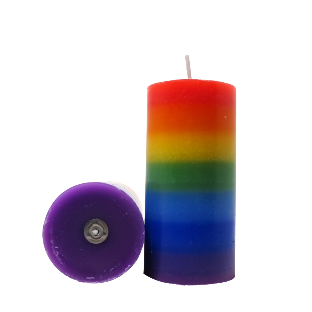 Private Label Religious Pillar 7 Layered Chakra Candle
