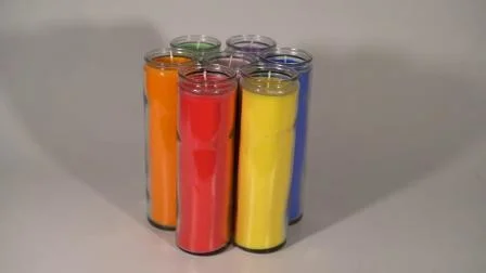セレモニー 7 チャクラ レインボー マジック キャンドル つや消しフラワー ガラス瓶 カラフルなキャンドル